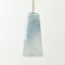 Lámpara colgante Delta en gris claro y turquesa de Moire Collection de vidrio soplado de Atelier George, Imagen 1