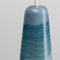 Delta Pendant Lamp in Blue Grey & Turquoise, Moire Collection, Hand-Blown Glass by Atelier George 3