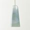 Delta Pendant Lamp in Light Grey & Pastel Green, Moire Collection, Hand-Blown Glass by Atelier George 1