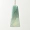 Delta Pendant Lamp in Pastel Green & Blue Grey, Moire Collection, Hand-Blown Glass by Atelier George 1