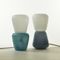 Lampada da tavolo Duo grigio-blu, Moire Collection, vetro soffiato di Atelier George, Immagine 3