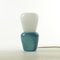 Duo Table Lamp in Turquoise, Moire Collection, Hand-Blown Glass by Atelier George 1