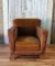 Art Deco Leather and Velvet Clubchair, 1920s, Image 1