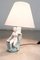 Lampe de Bureau Art Deco Peinte Main en Porcelaine avec Figurine de Femme 7