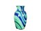 Blue, Aquamarine & Green Murano Glass Vase by Carlo Moretti, 1990s 2