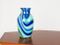 Blue, Aquamarine & Green Murano Glass Vase by Carlo Moretti, 1990s 4