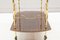 Hollywood Regency Foldable Serving Trolley in Gold & Brown, 1960s 13