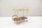 Hollywood Regency Foldable Serving Trolley in Gold & Brown, 1960s, Image 7