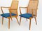 Schwedische Schilfrohr & Eichenholz Stühle von Akerblom, 1950er, 2er Set 1