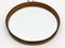 Leather & Brass Mirror, 1970s, Image 3