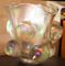 Large Vintage Mother Of Pearl Colored Iridescent Murano Glass Vase, 1980s, Image 3