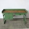 Vintage Industrial Workbench with Cast-Iron Feet 1