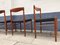 Teak & Black Leather Dining Chairs by H. W. Klein for Bramin, 1960s, Set of 4 14