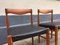 Teak & Black Leather Dining Chairs by H. W. Klein for Bramin, 1960s, Set of 4 12
