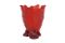 Jarrón vintage de resina roja de Gaetano Pesce, Imagen 2