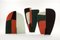 Kazimir Abstract Screens in Green, Red, White, & Black by Julia Dodza for Colé, Set of 3 1