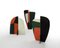 Kazimir Abstract Screens in Green, Red, White, & Black by Julia Dodza for Colé, Set of 3 2