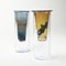 Bernsteinfarbene Vase aus mundgeblasenem Glas, Moire Collection von Atelier George 5
