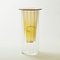 Bernsteinfarbene Vase aus mundgeblasenem Glas, Moire Collection von Atelier George 1