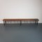 Vintage Industrial Wire Mesh and Wooden Shoe Rack Bench 1