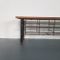 Vintage Industrial Wire Mesh and Wooden Shoe Rack Bench, Image 7