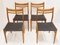 Mid-Century Danish Teak & Leatherette Chairs, 1960s, Set of 4, Image 2