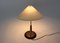 Lampada da tavolo in ottone e legno, Italia, anni '40, Immagine 9