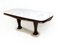Italian Rosewood and Beech Dining Table with Portuguese Pink Marble Top and Base, 1950s 1