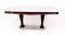Italian Rosewood and Beech Dining Table with Portuguese Pink Marble Top and Base, 1950s 3