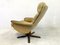 Danish Leather Reclining Swivel Chair from Dyrlund, 1970s, Image 6