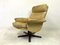 Danish Leather Reclining Swivel Chair from Dyrlund, 1970s, Image 1