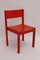 Stackable Red Dining Chairs from E. & A. Pollak, Set of 6, Image 1