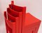 Stapelbare rote Esszimmerstühle von E. & A. Pollak, 6er Set 9