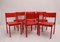 Stackable Red Dining Chairs from E. & A. Pollak, Set of 6, Image 5