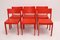 Stapelbare rote Esszimmerstühle von E. & A. Pollak, 6er Set 3
