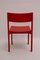 Stapelbare rote Esszimmerstühle von E. & A. Pollak, 6er Set 6