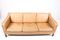 Sofá de tres plazas danés de cuero curtido, años 80, Imagen 3