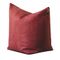 Mao Red Leather Pouf By Viola Tonucci, Tonucci Collection 1