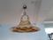 Lámpara de techo Funnel de fibra de vidrio con enchufe doble, años 70, Imagen 3