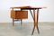 Mid-Century Teak Desk by Louis Van Teeffelen for WeBe, 1950s 9