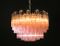 Murano Chandelier with 107 Pink Quadriedri from Mazzega, 1980s 8