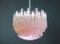 Murano Chandelier with 107 Pink Quadriedri from Mazzega, 1980s 11