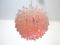 Murano Chandelier with 107 Pink Quadriedri from Mazzega, 1980s 4