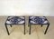 Italian Ceramic & Steel Side Tables or Nightstands, 1970s, Set of 2 3