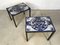 Italian Ceramic & Steel Side Tables or Nightstands, 1970s, Set of 2 17