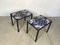 Italian Ceramic & Steel Side Tables or Nightstands, 1970s, Set of 2 2