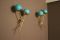 Italian Sconces in Turquoise Blue Murano Glass and Brass, 1970s, Set of 2, Image 3