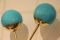 Italian Sconces in Turquoise Blue Murano Glass and Brass, 1970s, Set of 2 13