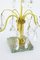 Brass & Cut Glass Candlesticks, 1930s, Set of 2 3