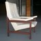 Teak and White Vinyl Lounge Chair, 1960s, Image 4